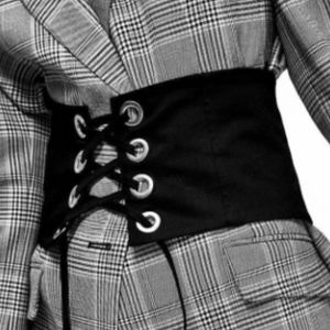 ZARA BLACK CORSET WITH METALLIC RINGS BELT